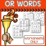 R Controlled OR | Worksheets | SOR Bossy R