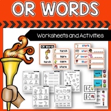 R Controlled OR | Worksheets and Activities | SOR Bossy R