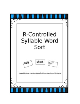 Preview of R-Controlled Syllable Word Sort