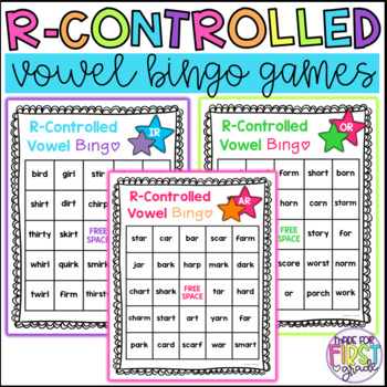 Preview of R-Controlled Vowel Bingo Games: Bossy R