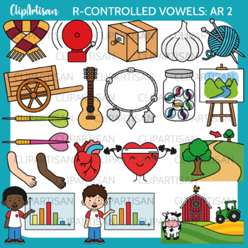 Preview of R Controlled Vowel Clip Art: AR Words Set 2