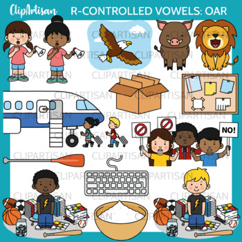 Preview of R Controlled Vowel Clip Art: OAR Words