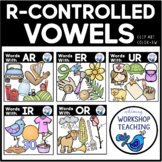 R-Controlled Vowel Phonics Clip Art Images Color Black White