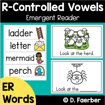 Preview of R-Controlled Vowel Emergent Reader - Er Spelling - Phonics Practice Book