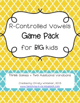 Preview of R-Controlled Vowel Game Pack for Bigger Kids MTSS/RTI