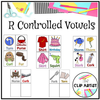 Preview of R Controlled Vowel Mega Bundle Clip Art