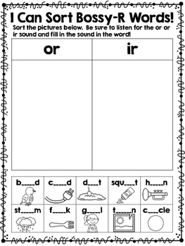 R Controlled Vowel Sort Freebie By Ms Dossin S Firsties Tpt