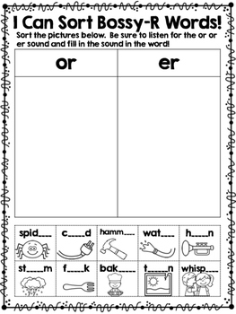 R-Controlled Vowel Sort FREEBIE by Ms Dossin's Firsties | TpT
