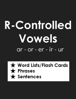 Preview of R-Controlled Vowel Words, Phrases, and Sentences (Printable & Editable Slides!)