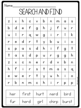 r controlled vowel worksheets by 180 days of reading tpt