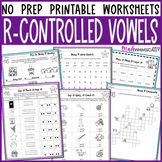 R-Controlled Vowel Worksheets - Bossy R Printables and Pho