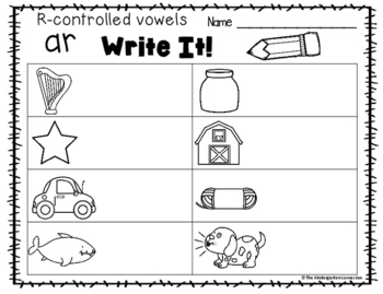 R-Controlled Vowel Writing Centers by The Kindergarten Connection