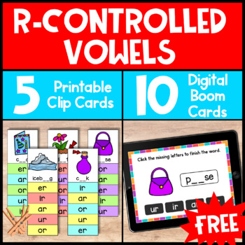 Preview of R-Controlled Vowels Activities – Free Bossy R Activities for Phonics Review