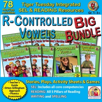 Preview of R-Controlled Vowels Big Bundle - 78 No Prep Lessons & Activities-BEST VALUE