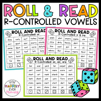 R Controlled Vowels Activity- Phonics Roll and Read Games | TPT