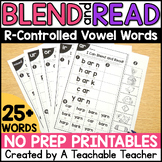 R Controlled Worksheets | Blending & Reading Words with R-