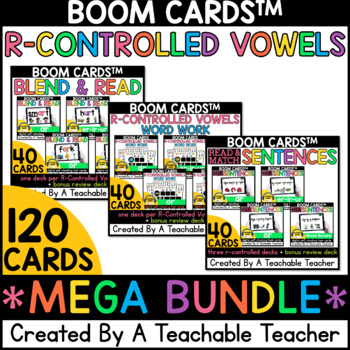 Preview of R Controlled Vowels Boom Cards™️ MEGA BUNDLE Digital Resource