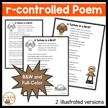 R-Controlled Vowels & Bossy R Activity for Thanksgiving Poem 1st
