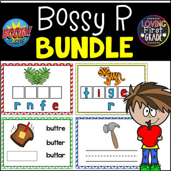 Preview of R Controlled Vowels | Bossy R BUNDLE | Boom Cards | Science of Reading |