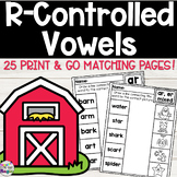 R-Controlled Vowels, Bossy R Matching No Prep Practice