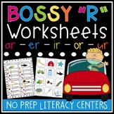 R Controlled Vowels - Bossy R Worksheets and Activities: a