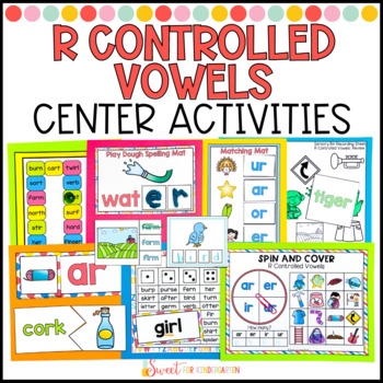 Preview of R Controlled Vowels Center Activities and Phonics Games | ar er ir or ur
