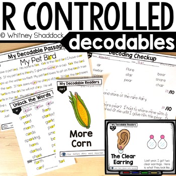 Preview of R Controlled Vowels Reading Passages & Decodable Readers for First Grade