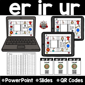 Preview of R Controlled Vowels :  ER IR UR Digital Resource Distance Learning