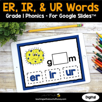 Preview of R Controlled Vowels ER, IR, & UR Phonics Activities | Bossy R 1st Grade Phonics