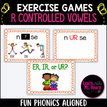 Preview of R Controlled Vowels Exercise Game | No Prep Whole Group