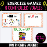 R Controlled Vowels Exercise Game | No Prep Whole Group