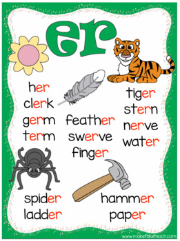 1 grade r controlled worksheets TpT Make  R Take by Controlled Vowels Posters Teach Free