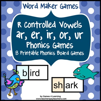 Preview of R-Controlled Vowels Games with ar, er, ir, or, ur Words