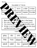 R-Controlled Vowels - Reading Fluency Sheets