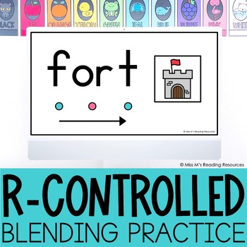 Preview of R Controlled Vowels Slides for Blending Vowel R Words | Digital Resource