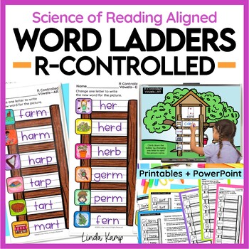 Preview of R-Controlled Vowels Word Ladders Word Chaining Phonics Worksheets | SoR