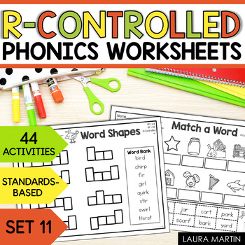 Preview of R-Controlled Vowels Worksheets - Bossy R Activities - AR  ER  IR  OR  UR