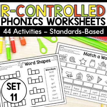 Preview of R-Controlled Vowels Worksheets - Bossy R Activities - AR  ER  IR  OR  UR Phonics