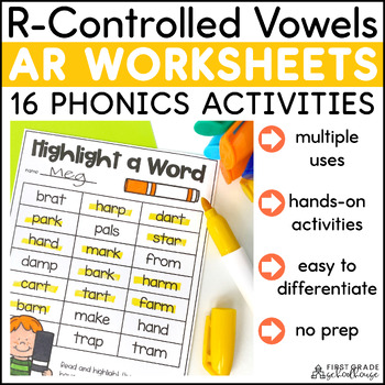 R-Controlled Vowels ar by First Grade Schoolhouse | TpT