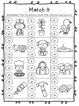R-Controlled Vowels (ir, er, and ur) Worksheets by Rachel Nielson