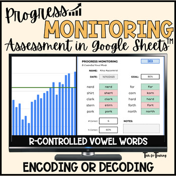Preview of R Controlled Word Spelling: Assessment & Progress Monitoring Google Sheets™