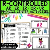 R Controlled Vowels Sort, Word Work Centers & Activities A