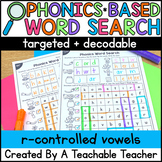 R-Controlled Worksheets Phonics Word Search: Write & Find 