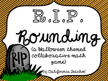 Preview of R.I.P. Rounding Collaborative Review Game {Halloween themed}