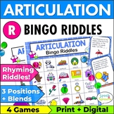 R & Vocalic R Articulation Activities Speech Therapy Rhymi