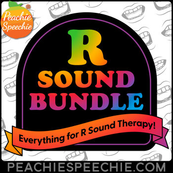 Preview of R Sound Speech Therapy Bundle Articulation Workbook Bundle by Peachie Speechie