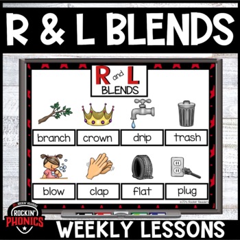 Preview of Science of Reading R Blends | L Blends Activities | Worksheets | Games