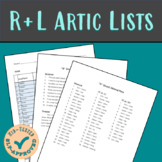 R and L COMPLETE Articulation Lists for Older Students
