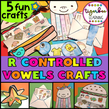 Preview of R controlled vowels ar er ir or ur phonics craft projects