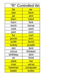 R controlled word list 